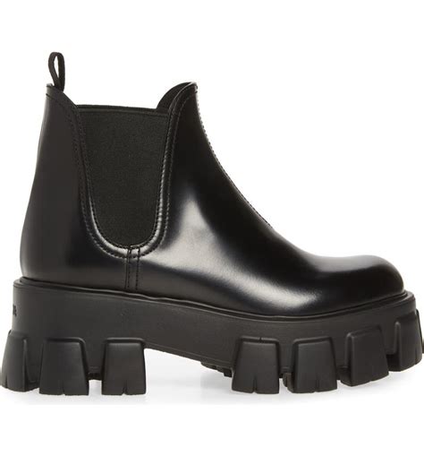 prada purple chelsea boots|Prada monolith boots nordstrom.